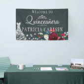 Marinekleid blauer Prinzessin, Quinceanera Party Banner (Messeveranstaltung)