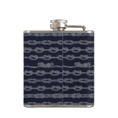 Marineknoten-Muster Flachmann (Rückseite)