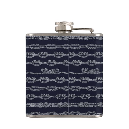 Marineknoten-Muster Flachmann (Rückseite)