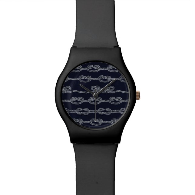 Marineknoten-Muster Uhr (Nahaufnahme)