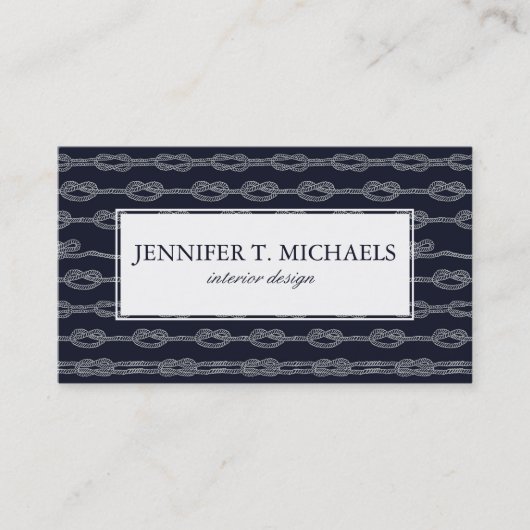 Marineknoten-Muster Visitenkarte (Vorderseite)