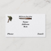 Marinekräfte der Armee überlagern Visitenkarte (Rückseite)