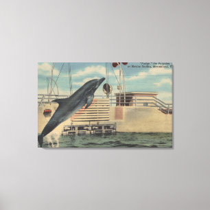 Marineland, Florida - Ansicht von Pudgy Leinwanddruck