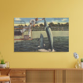 Marineland, Florida - Aussicht auf Fütternd Schwei Leinwanddruck (Insitu (Wohnzimmer))