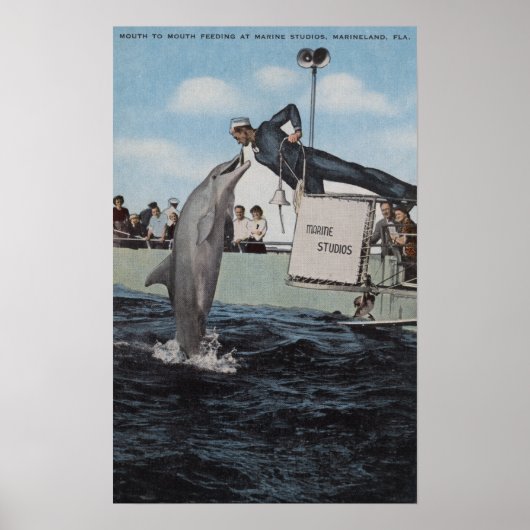 Marineland, Florida - Sailor Mouthfeed Poster (Vorne)