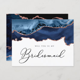Marinemagate Rose wird meine Bridesmaid sein Einladungspostkarte
