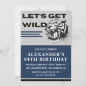 Marinemänner zum 84. Geburtstag Einladungen Tiger (Vorderseite)