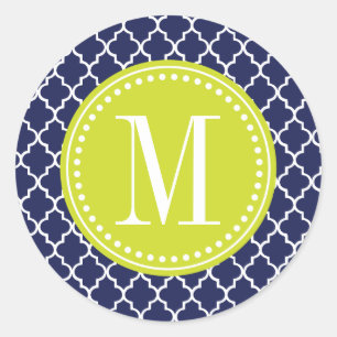 Marinemarkt - Gitter Personalisiert Runder Aufkleber