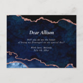 Marinemoldagate: Du wirst mein Blumenmädchen sein Einladungspostkarte (Rückseite)