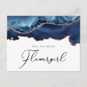 Marinemoldagate: Du wirst mein Blumenmädchen sein Einladungspostkarte (Vorderseite)