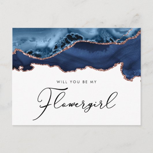 Marinemoldagate: Du wirst mein Blumenmädchen sein Einladungspostkarte (Vorderseite)