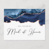 Marinemoldagate Rose werden Sie meine Trauzeugin s Einladungspostkarte (Vorderseite)