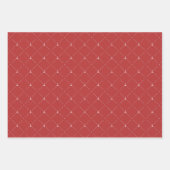 Marinemuster und rote Nautikmuster Geschenkpapier Set (Vorderseite)