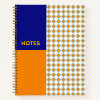 Marineorange-Sonnenstrahl-Diamant-Notizbuch - S Notizblock