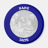 Marinepersonalisiere runde Fotogrenze Magnet (Vorne)
