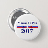 Marinepolitisches Button le Pen 2017 (Vorne & Hinten)