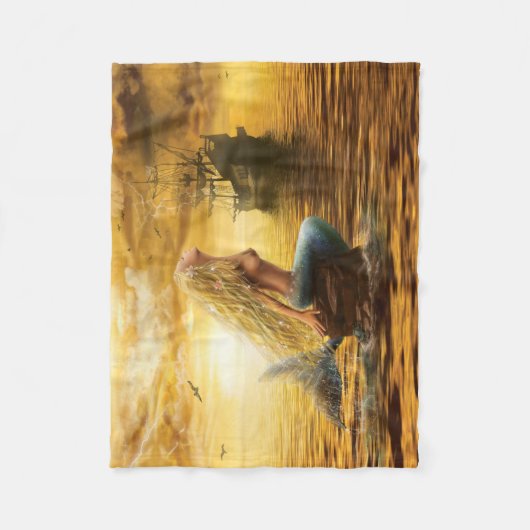 Marineprinzessinphantasiemeerjungfrau am fleecedecke (Vorderseite)