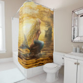 Marineprinzessinphantasiemeerjungfrau an der duschvorhang (Beispiel)