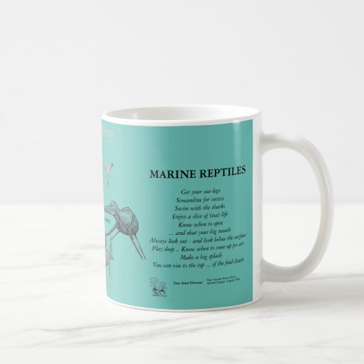 Marinereptilien Ihre innere Dinosaurier-Tasse Greg Kaffeetasse (Rechts)
