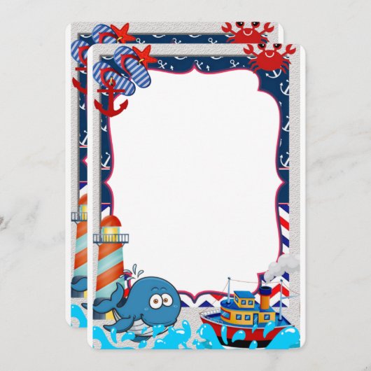 Marinero Einladung (Vorne/Hinten)