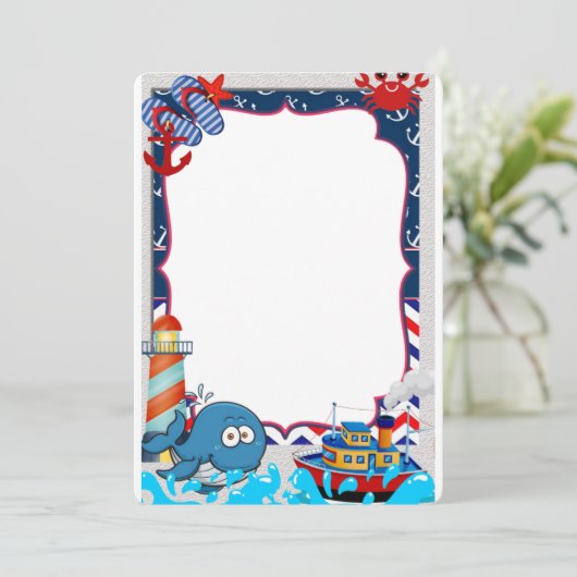 Marinero Einladung (Stehend Vorderseite)