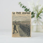 Marines auf Parade bei der Überprüfung des 14. Postkarte (Stehend Vorderseite)