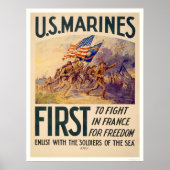 Marines - Erster Kampf in Frankreich für Freiheit Poster (Vorne)