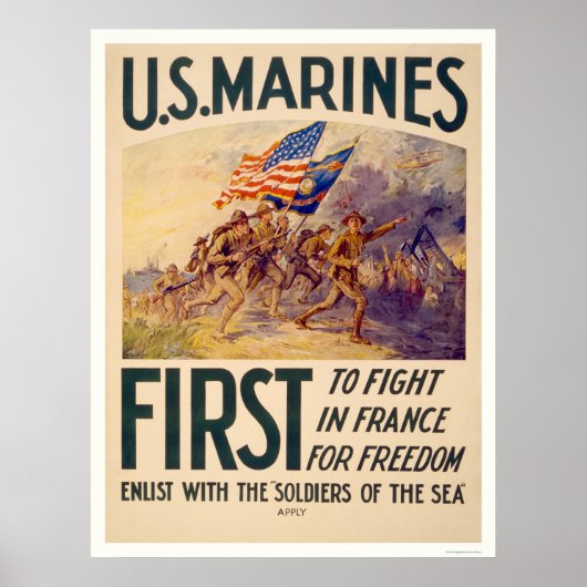 Marines - Erster Kampf in Frankreich für Freiheit Poster (Vorne)