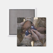 Marines falten eine amerikanische Flagge Magnet (Vorderseite/Rückseite)