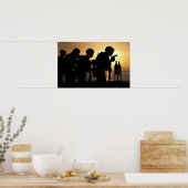 Marines feuern 9mm Handfeuerwaffen Poster (Küche)