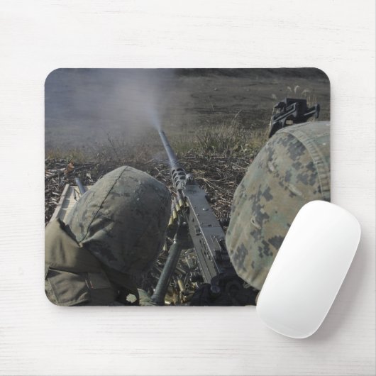 Marines feuern ein Maschinengewehr vom Typ M2 50 Mousepad (Mit Mouse)