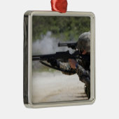 Marines feuern Schusswaffen Silbernes Ornament (Rechts)