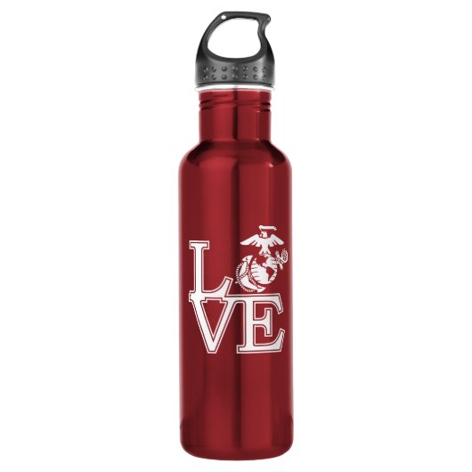 Marines Liebe Design Edelstahlflasche (Vorderseite)