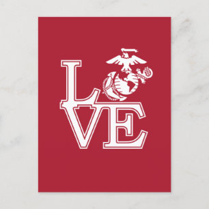 Marines Liebe Design Feiertagspostkarte