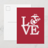 Marines Liebe Design Feiertagspostkarte (Vorne/Hinten)