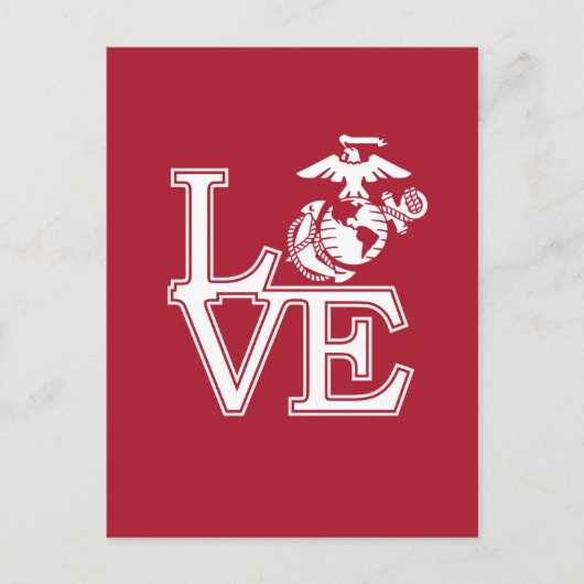 Marines Liebe Design Feiertagspostkarte (Vorderseite)