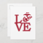 Marines Liebe Design Feiertagspostkarte (Vorne/Hinten)