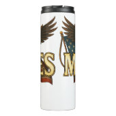 Marines mit Adler und Flagge Thermosbecher (Rückseite)