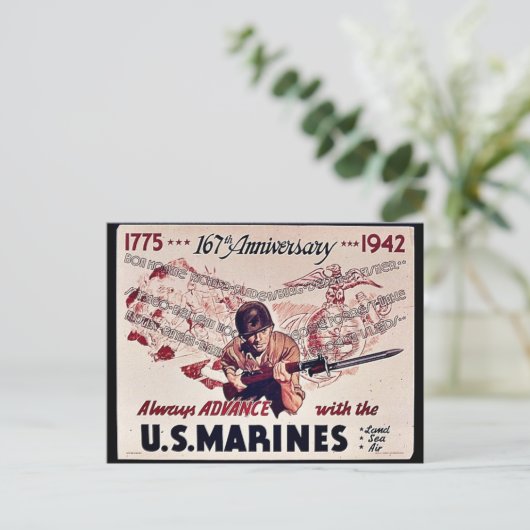 Marines Postkarte (Stehend Vorderseite)