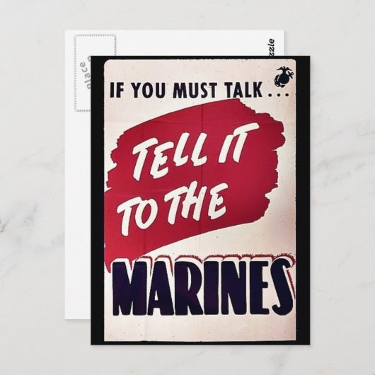 Marines Postkarte (Vorne/Hinten)