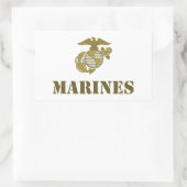 Marines [Schablone] Rechteckiger Aufkleber (Tasche)