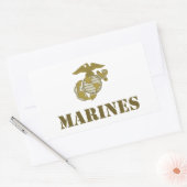 Marines [Schablone] Rechteckiger Aufkleber (Umschlag)