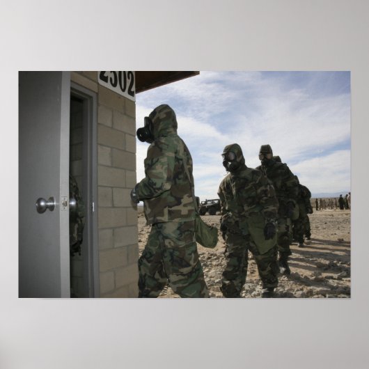 Marines und Seeleute legen sich in die Gaskammer e Poster (Vorne)