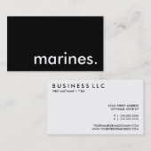Marines. Visitenkarte (Vorne/Hinten)