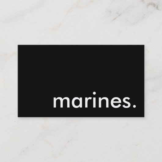 Marines. Visitenkarte (Vorderseite)
