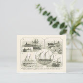 Marineschiff aus dem 19. Jahrhundert Postkarte (Stehend Vorderseite)