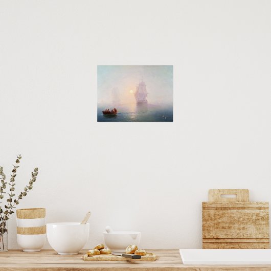 Marineschiff Ivan Aivazovsky Seescape Poster (Küche)