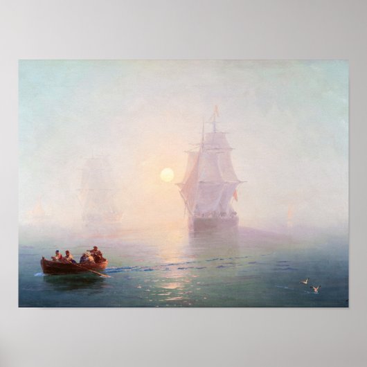 Marineschiff Ivan Aivazovsky Seescape Poster (Vorne)