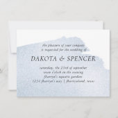 Marineschlag | Chic Dark Blue Watercolor Wedding Einladung (Vorderseite)