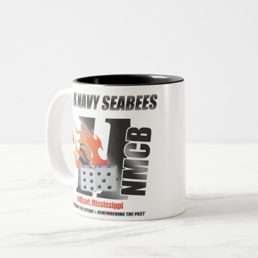 MarineSeabees Zweifarbige Tasse (Vorderseite Links)
